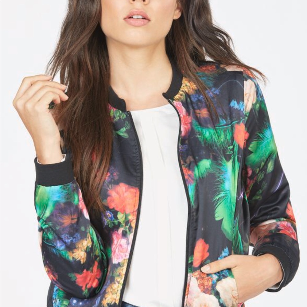 Floral Bomber Jacket